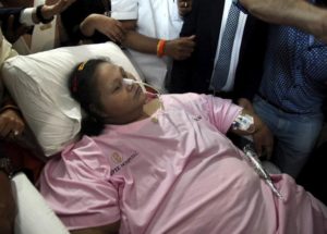 World’s fattest woman is 300kgs lighter thanks to Indian hospital