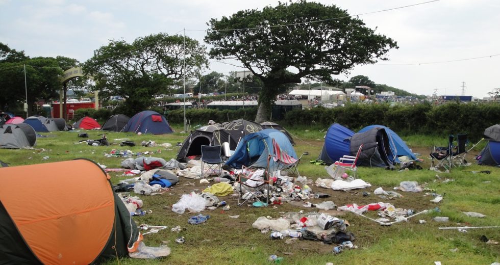 Items Abandoned at Festival Campsite Repurposed for the Homeless