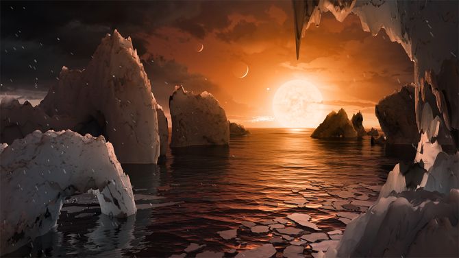 TRAPPIST-1 Exoplanets Could Have Too Much Water To Sustain Life