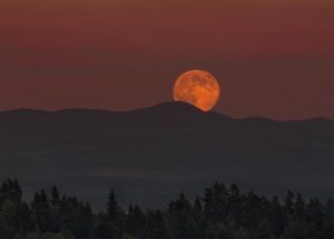 September 2018 Harvest Moon Visible Period