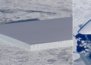 Strange Iceberg Spotted by NASA