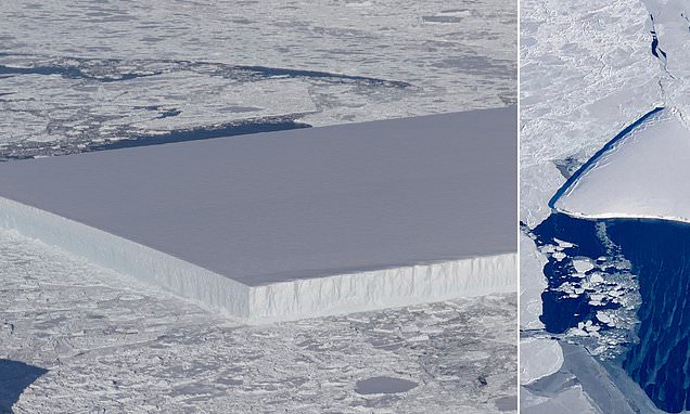 Strange Iceberg Spotted by NASA