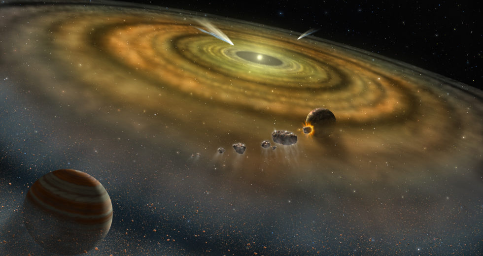 Ashes of a Dying Star Offer Information About the Origin of the Solar System