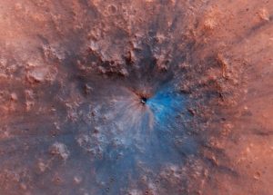 NASA’s MRO Spotted A Mysterious, Blue Crater On Mars