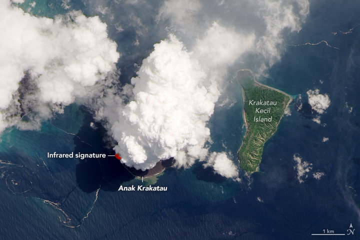 Satellite Images Showcase the Anak Krakatoa Eruption