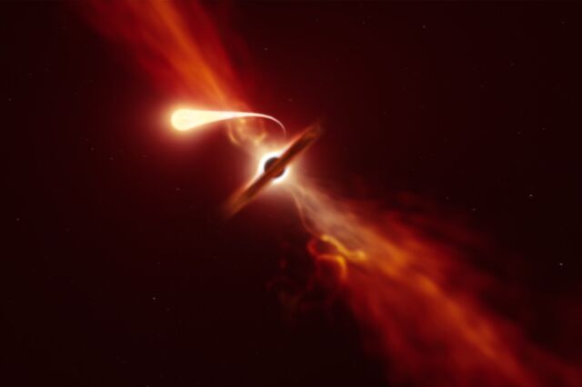 Tidal Disruption Event – Astronomers See A Black Hole Devouring A Star In Real Time