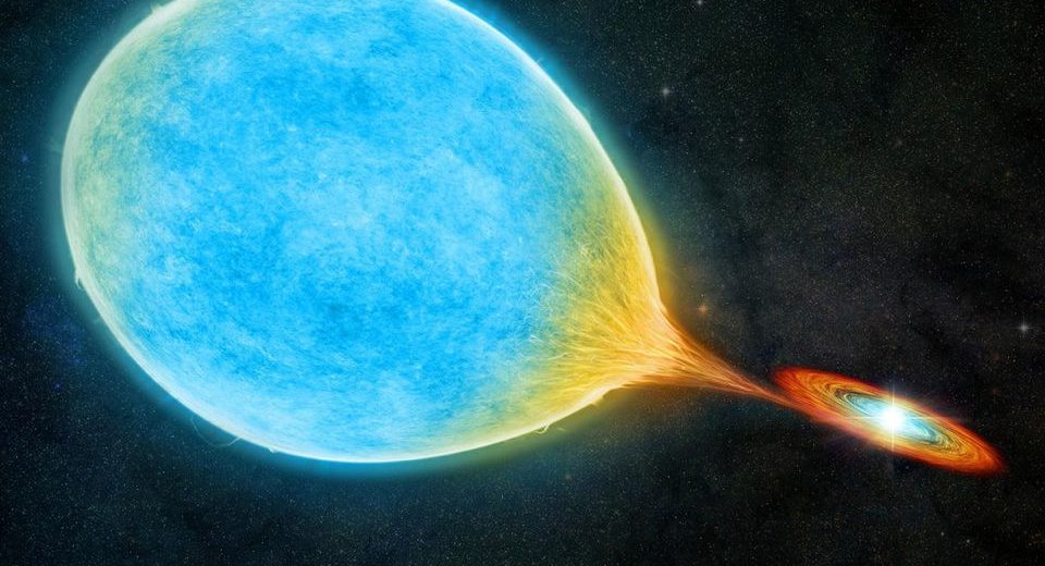 Remote Star is Being Devoured By Its Smaller Companion in A Binary System